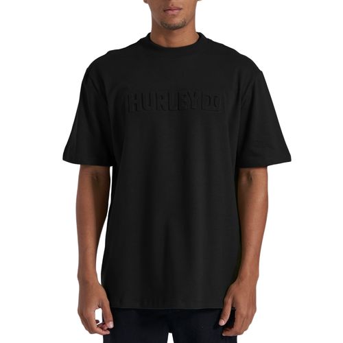 Camiseta Masculina Hurley Especial Square Alto Relevo PRETO-HYTS030236- -1-